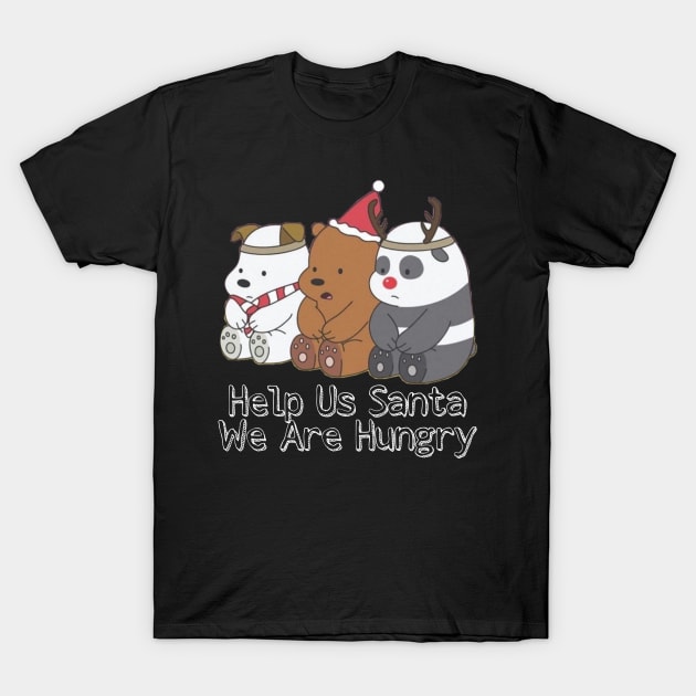 Santa Clause Cute Bear Hungry T-Shirt by Christamas Clothing